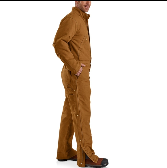 🚫SOLD🚫 NWT Carhartt Men's Duck Coveralls Brown - Picture 3 of 16